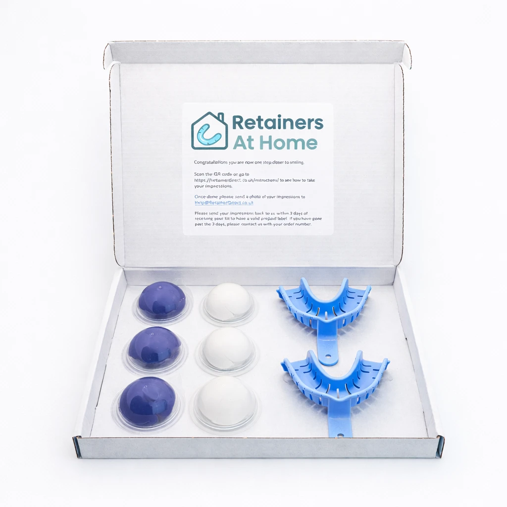 Dental Impression Kit — 2 trays, putty material, instructions and return envelope